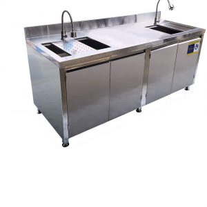 Tủ Inox 2 Bồn Rửa